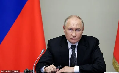 Humiliated: Russian president Vladimir Putin has vowed to drive Ukrainian forces out of Kursk and back across the border