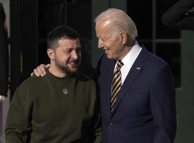 Joe Biden and Volodymyr Zelensky