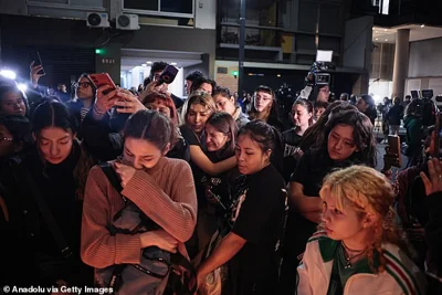 Fans of One Direction and Liam Payne gather outside the Casa Sur Hotel in Buenos Aires