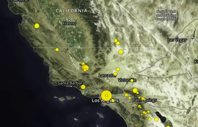 California earthquake map 4.6 