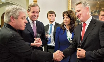 Firtash visited Parliament with his wife in 2013 when he was pictured shaking hands with John Bercow, who was then the Speaker of the House of Commons