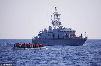 A large rescue operation is underway in Boulogne-sur-Mer after a boat carrying several migrants sank (file photo)