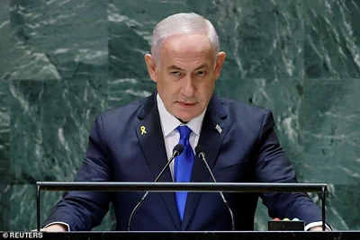 Israel's Prime Minister Benjamin Netanyahu addresses the 79th United Nations General Assembly at U.N. headquarters in New York, U.S., September 27