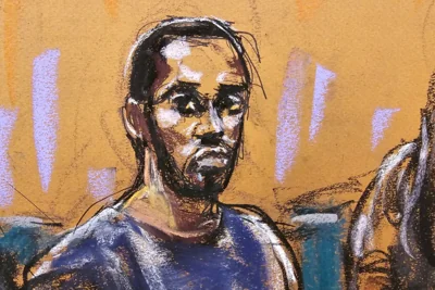 Diddy in court a sketch in September