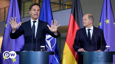 Germany's Olaf Scholz meets NATO chief Mark Rutte in Berlin