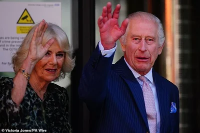 Charles and Camilla at University College Hospital Macmillan Cancer Centre in London today