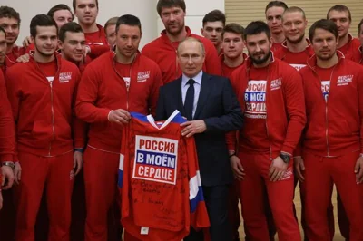 Russian President Vladimir Putin Meets National Olympic Athletes
