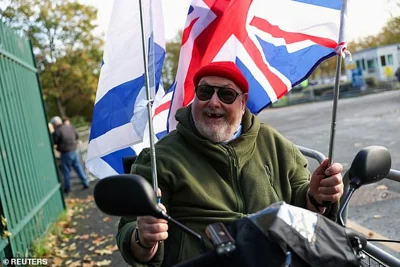 Supporters of the far-right activist gathered outside Woolwich Crown Court this morning