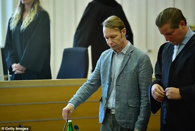 Christian Brueckner arrives at the Landgericht Braunschweig state courthouse for one of the final days of his trial for sex crimes on October 7, 2024