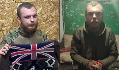 A captured british mercenary fighting for Ukraine