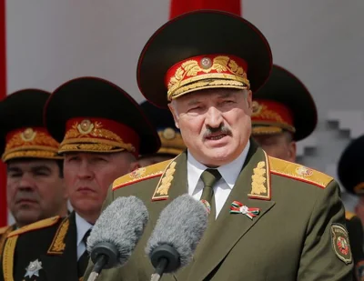 Александр Лукашенко на параде в Минске. Фото: Reuters