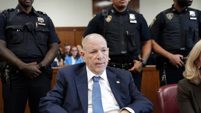 FILE - Former film producer Harvey Weinstein appears in Manhattan Criminal Court in New York, July 9, 2024.