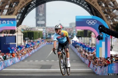 Remco Evenepoel claims brilliant Olympic road double as Ben Healy finishes 10th