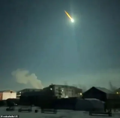 Locals in Siberia captured the asteroid as it streaked through the night sky at the time NASA predicted