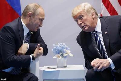 President Donald Trump meets with Russia's Vladimir Putin at the G-20 Summit in Hamburg in July 2017