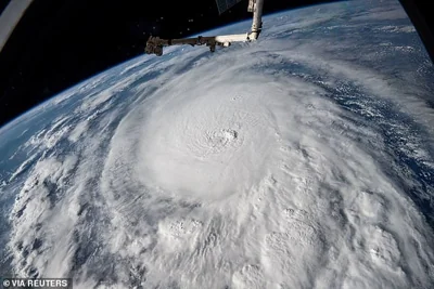 urricane Milton advances towards Florida in a view from the International Space Station