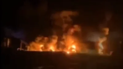 В Калужской и Тульской областях из-за дронов загорелись нефтебазы
