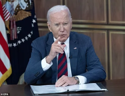 President Biden slammed former President Trump and Congresswoman Marjorie Taylor Greene by name for spreading lies at a hurricane briefing  on Wednesday. He called some of the claims they are publicly making 'simply not true,' 'ridiculous' and 'harmful' to those who need help the most