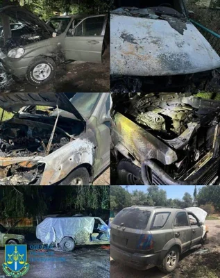 Офис генпрокурора: Шесть одесситов по заказу россиян сожгли 15 авто военных – фото