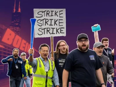 Boeing workers on strike