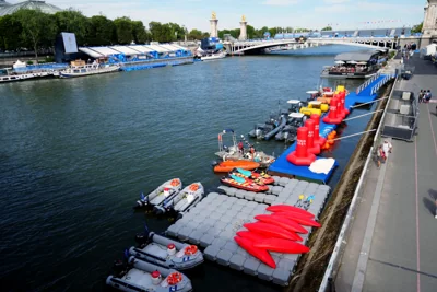 The triathlon pontoon in Paris has yet to be used for training (Mike Egerton/PA)