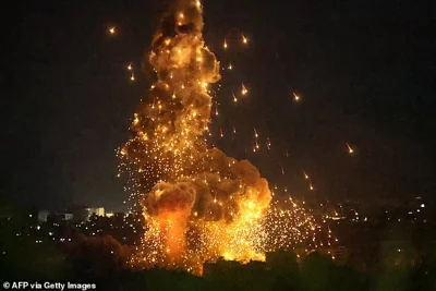 Smoke rises from the site of an Israeli airstrike that targeted a neighborhood in Beirut's southern suburb late October 6, 2024