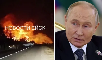 Vladimir Putin and explosions.