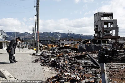 Devastation brought on by the 7.6 magnitude New Year's Day earthquake, in Wajima, Ishikawa, March 22, 2024