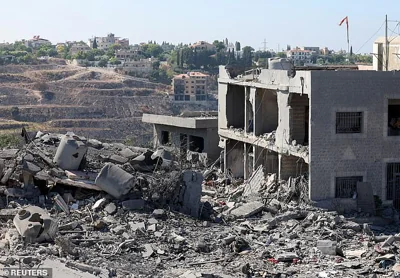 A view shows damage at the site of Israeli strike in Saksakiyeh, southern Lebanon September 27, 2024