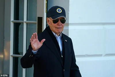 President Joe Biden said: 'This is a good day for Israel, for the United States, and for the world,' on the death of Hamas leader Yahya Sinwar. He is seen here leaving the White House Thursday