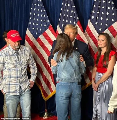 Donald Trump met backstage at his Rome, Georgia rally on Saturday with the family and friends of Laken Riley, including the roommate who reported her missing