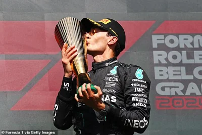 George Russell started sixth on the grid and held off a late charge from his teammate Lewis Hamilton to secure what he thought would be his second winner's trophy of the 2024 season
