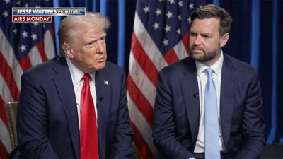 President Donald Trump and his running mate J. D. Vance