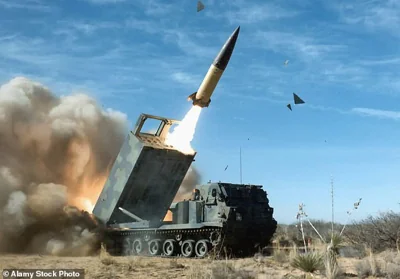 ATACMS - Army Tactical Missile - being fired from an M270 Multiple Launch Rocket Syste