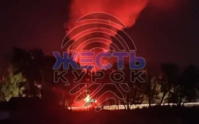 У Курській області Росії пролунали вибухи: палає нафтобаза