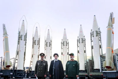 FILE PHOTO: Iranian President Raisi attends the joining ceremony of ballistic missiles to the Armed Forces, in Tehran 