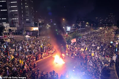 Half a million protesters took to the streets of Tel Aviv last night to protest the Israeli government's failure to secure the return of the remaining hostages in Gaza