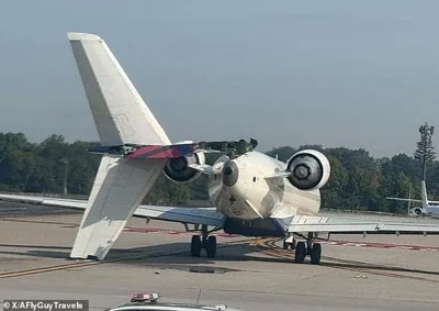 The incident took place at Atlanta Airport on Tuesday and saw one of the planes allegedly 'clip' the other while taxiing for take off