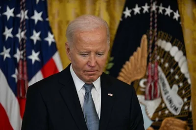 DEFLATED DEMOCRAT United States President Joe Biden during a Medal of Honor ceremony in the East Room of the White House in Washington, D.C., on July 3, 2024. AFP PHOTO