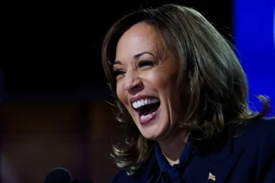 Kamala Harris laughing.