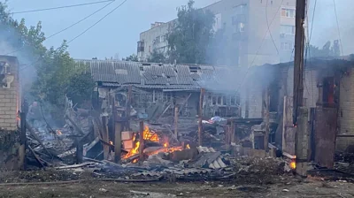 Russians hit Kupiansk-Vuzlovyi in Kharkiv Oblast, injuring one man