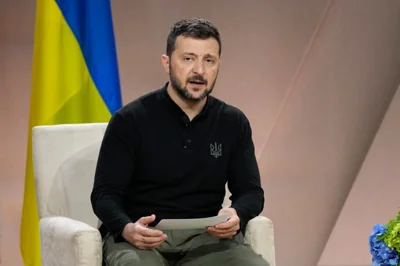 Ukraine's President Volodymyr Zelenskyy at the NATO Summit