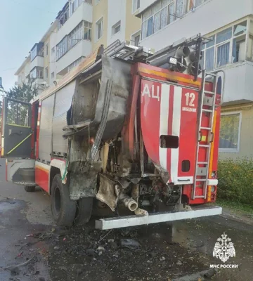 В Белгородской области пожарная машина подверглась атаке беспилотника