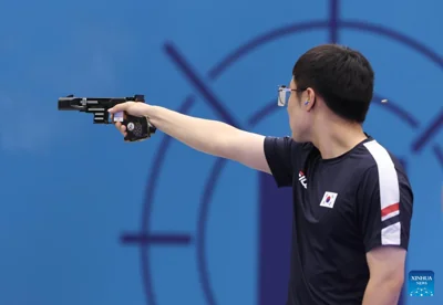 China's Li Yuehong wins men's 25m rapid fire pistol gold at Paris Olympics