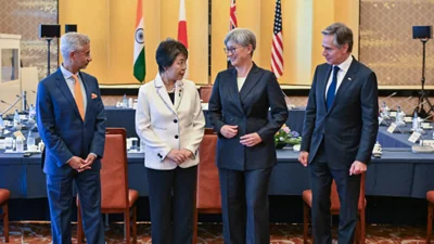 Quad foreign ministers meet in Tokyo for talks on maritime security, cyber