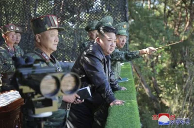 MORALE BOOSTER This photo provided by the North Korean government shows North Korean leader Kim Jong Un visiting a special operation forces unit on Oct. 2, 2024. AP Photo