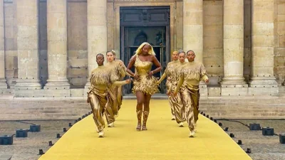 Aya Nakamura performs at the opening ceremony of the 2024 Paris Olympics