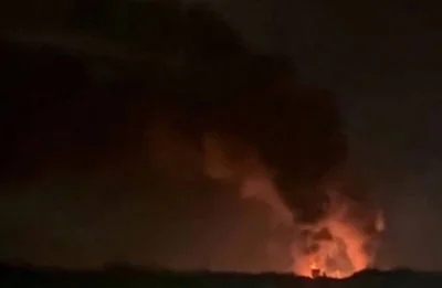Нефтебаза в Курской области загорелась после атаки украинских дронов