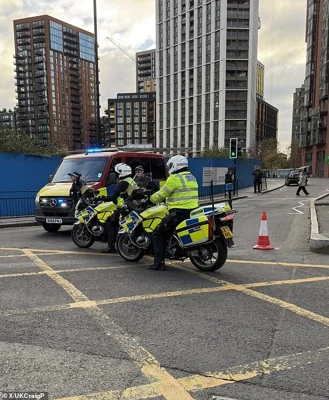 The roads around the embassy were closed off in what the embassy called 'an abundance of caution' as a controlled explosion was carried this morning