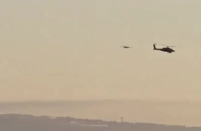 Unverified footage posted to social media on October 19 purports to show an Israeli chopper engaging a drone launched from Lebanon